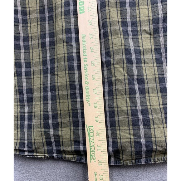 Carhartt  Button Down Shirt Men's Size Large Plaid Green Relaxed Fit Long Sleeve - Picture 6 of 16